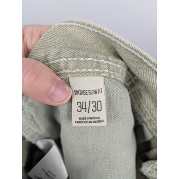 BDG Urban Outfitters Mens‎ Vintage Slim Fit Jeans Sz 34 Light Wash Mint 34x30 - Picture 10 of 11